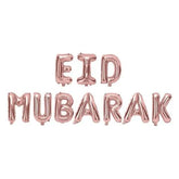 Rose gouden Eid Mubarak folieballon met feestelijke letters voor vieringen